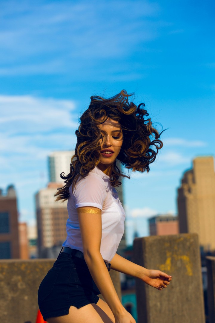 Vibrant Rooftop Lifestyle Portrait