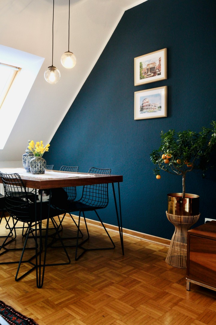 Blue Wall Dining Accent